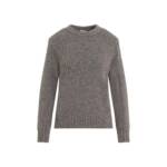 Bottega Veneta - Riverbed Melange Grey Wool Pullover - Größe M - grau