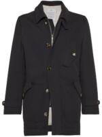 Brunello Cucinelli Gefütterter Trenchcoat - Schwarz