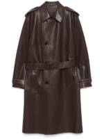 Burberry Trenchcoat aus Leder - Braun