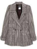 CHANEL Pre-Owned 2001 Doppelreihiger Tweed-Blazer - Schwarz