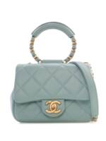 CHANEL Pre-Owned 2019 mini In the Loop Flap Satchel-Tasche - Blau