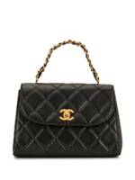 CHANEL Pre-Owned Handtasche mit Rauten-Steppung - Schwarz