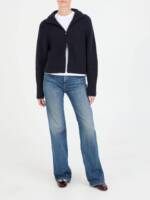 Cashmere-Strickjacke 'Fallou Zip Long' Midnight