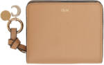 Chloé Tan Alphabet Zip Compact Wallet