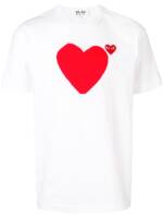 Comme Des Garçons Play T-Shirt mit Herz-Logo - Weiß