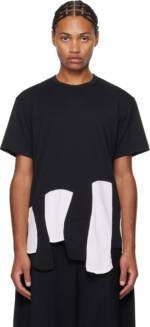 Comme des Garçons Homme Plus Black & White Paneled T-shirt