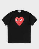 Comme des Garçons Play T-SHIRT LOGO PRINT KNIT men Shortsleeves black in Größe:M