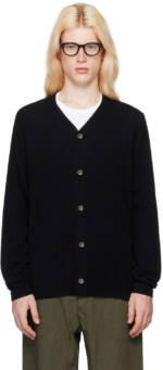 Comme des Garçons Shirt Black V-Neck Cardigan