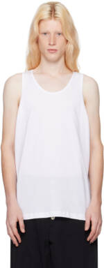 Comme des Garçons Shirt White Scoop Tank Top