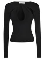 Coperni - Twisted Cut-Out Rib-Knit Top - Größe XS - schwarz