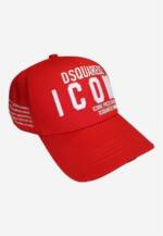 Dsquared2 Baseball Cap ICON Embroidered Baseball Cap red