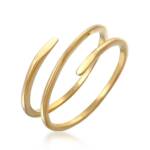 Elli Ringe - Ring Wickelring Twist Fein 375 Gelbgold - Gr. 52 MM - in Gold - für Damen