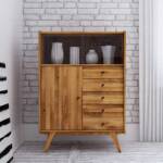 Esszimmer Highboard aus Wildeiche Massivholz 100 cm breit