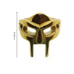 Eyecatcher Fingerring MF DOOM Edelstahl Ring Gladiator Hip Hop Ring Gold, Schwarz Rapper, MF DOOM Ring, Gladiator