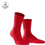 Falke Herren Socken rot Baumwolle unifarben