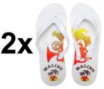 Flip Flop Malibu Flip Flops Zehentrenner weiß Aktion - 2 Paar Größe 40 100 % Zehentrenner