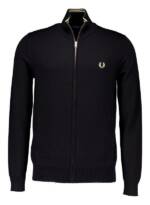 Fred Perry Herren Cardigan schwarz unifarben