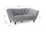 Fun Möbel Sofa Sofa Designer-Sofa Charlotte 2-Sitzer Stoff, 1 Teile