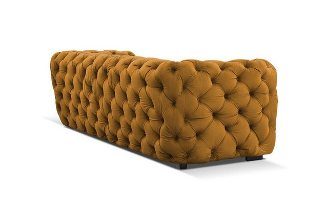 Fun Möbel Sofa Sofa Designer-Sofa NATALIE 2-Sitzer in Stoff Riviera, 1 Teile, Rundumbezug