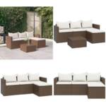 Garten-Lounge-Set Braun Poly Rattan - Garten Lounge Set - Garten Lounge Sets - Home & Living - Braun