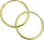 GoldDream Paar Creolen GoldDream Gold Ohrring Creolen 20mm (Creolen), Damen Creolen 333 Gelbgold - 8 Karat, Farbe: gold