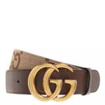 Gucci Gürtel - Jumbo GG Marmont Wide Belt - Gr. 90 - in Beige - für Damen