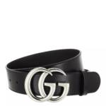 Gucci Gürtel - Wide GG Marmont Belt - Gr. 75 - in Schwarz - für Damen