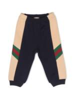 Gucci Kids Jogginghose mit Webstreifen - Blau