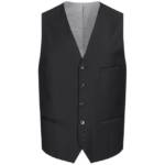 HECHTER PARIS Anzugweste HECHTER PARIS Corporate Weste Herren Tailored Modern Fit Schwarz 110