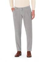 HILTL Herren Bundfaltenhose grau Cord Slim Fit