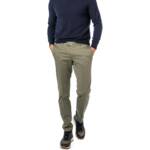 HILTL Herren Chino grün Baumwolle Slim Fit