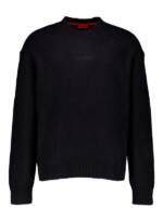 HUGO Herren Pullover schwarz unifarben