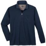 Hajo Langarm-Poloshirt Große Größen Herren Langarm-Poloshirt Softknit marine melange Hajo