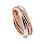 Heideman Fingerring Trini rose goldfarben (Ring, 1-tlg., inkl. Geschenkverpackung), Rollring 3er ring rosegold Wickelring damen