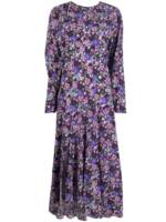 ISABEL MARANT Maxikleid mit Blumen-Print - Violett