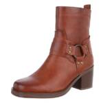 Ital-Design Damen Bikerschuhe Biker Westernstiefelette (87740277) Blockabsatz Stiefeletten in Camel