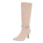 Ital-Design Damen Elegant High-Heel-Stiefel (87108682) Pfennig-/Stilettoabsatz High-Heel Stiefel in Beige