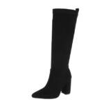 Ital-Design Damen Elegant High-Heel-Stiefel (87124800) Blockabsatz High-Heel Stiefel in Schwarz