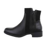 Ital-Design Damen Elegant Stiefelette (84989695) Blockabsatz Flache Stiefeletten in Schwarz