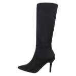 Ital-Design Damen Party & Clubwear High-Heel-Stiefel Pfennig-/Stilettoabsatz High-Heel Stiefel in Schwarz