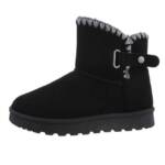 Ital-Design Damen Snowboots Freizeit Snowboots (81277995) Flach Flache Stiefeletten in Schwarz