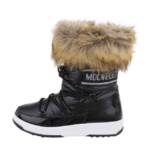 Ital-Design Damen Snowboots Freizeit Snowboots (85135824) Flach Schnürstiefeletten in Schwarz