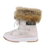 Ital-Design Damen Snowboots Freizeit Snowboots (85135878) Flach Schnürstiefeletten in Beige