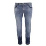 Ital-Design Stretch-Jeans Herren Freizeit (79621915) Destroyed-Look Stretch Jeans in Blau