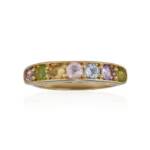 J Classics Silberring Multicolor Edelstein Ring aus vergoldetem Silber, 0,721ct (1-tlg)