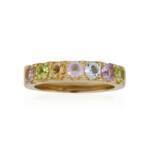 J Classics Silberring Multicolor Edelstein Ring aus vergoldetem Silber, 1,013ct (1-tlg)