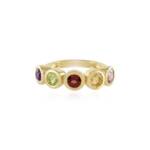 J Classics Silberring Multicolor Edelstein Ring aus vergoldetem Silber, 1,395ct (1-tlg)