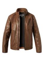 JOOP! Herren Lederjacke braun Lammnappa unifarben