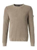 JOOP! Herren Pullover beige Baumwolle unifarben