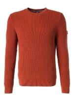 JOOP! Herren Pullover orange Baumwolle unifarben